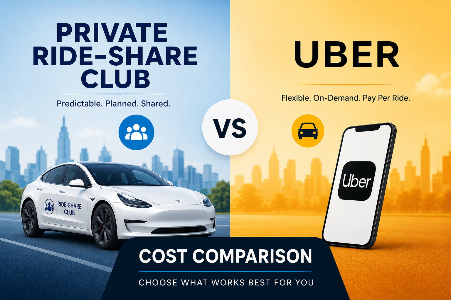 Private Ride-Share Club vs Uber